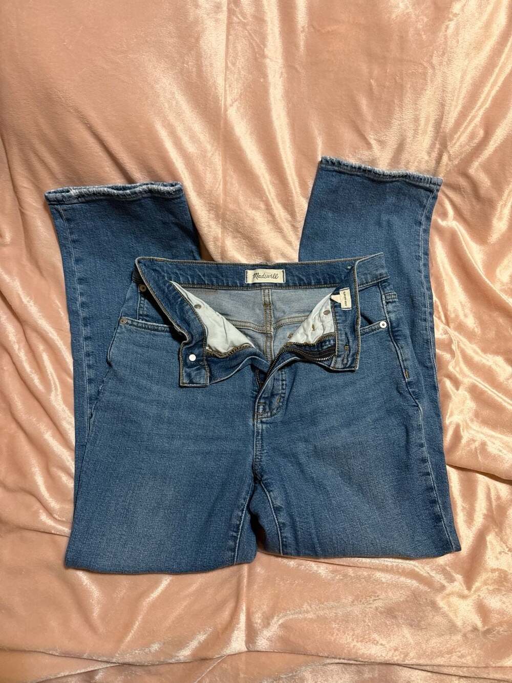 Madewell Slim Demi-Boot Jeans Raw Hem Size 27